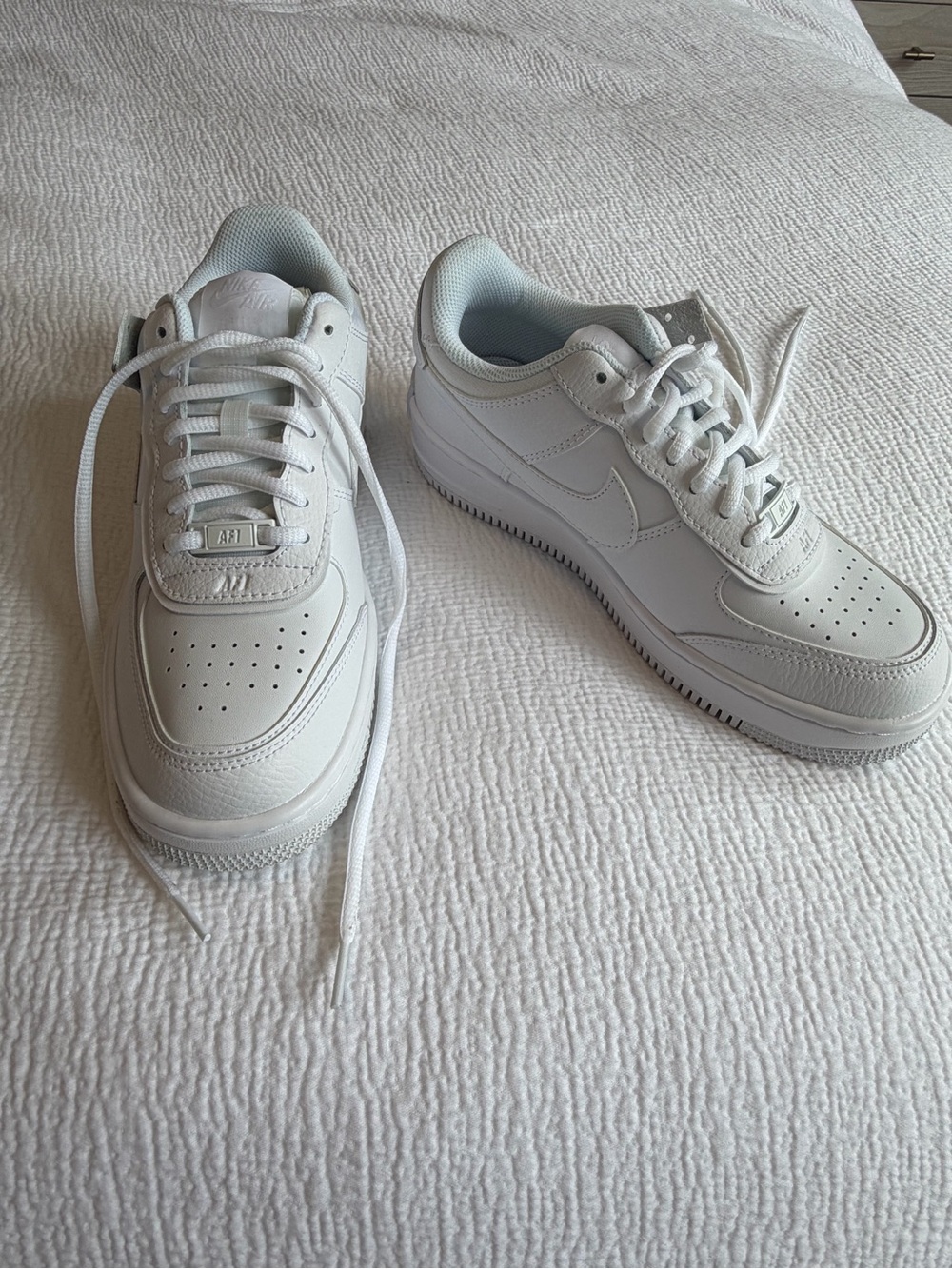 NWT Nike Air Force 1 Shadow Triple White Sneakers Women’s 8 - Picture 6 of 10